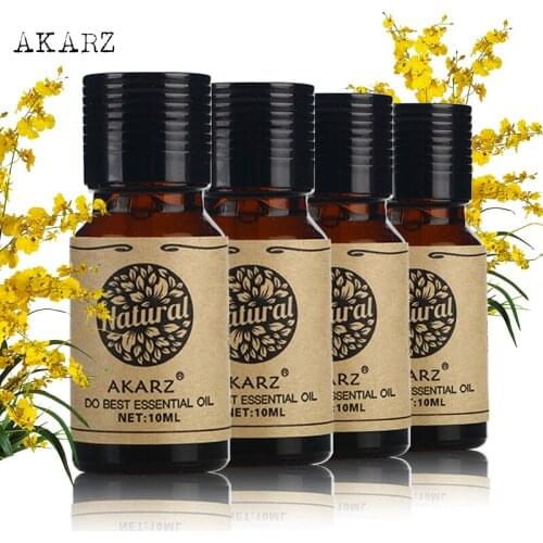 AKARZ Rosemary Lotus Citronella Peppermint Oils Pack for Aromatherapy Massage Spa Bath 10ml*4