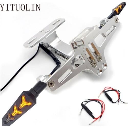 Motorcycle License Plate Holder LED Turn Signal Lamp For HUSQVARNA 55 365 ENDURO TE 300 2014-2020 236 ENDURO 2018 MOTOCROSS