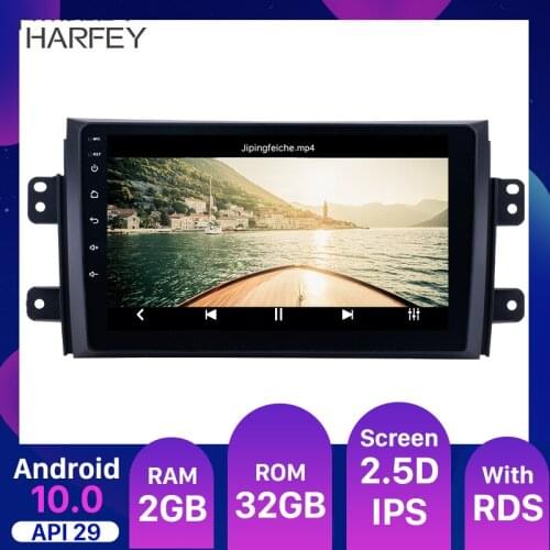 Harfey Android 10.0 9" Car GPS Stereo Player car Radio for 2006-2012 Suzuki SX4/Fiat Sedici with AUX DVR Car Multimedia player