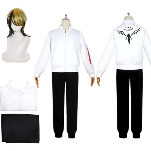 Anime Tokyo Revengers Hanemiya Kazutora Cosplay Costumes White Coat Valhalla Uniform Baseball Coat Mikey Draken Halloween Adults