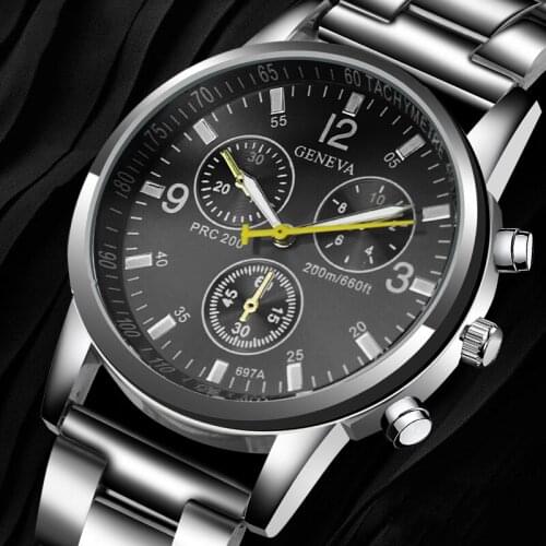 Mens Fashion Watch Hot Brand Casual Luxury Full Steel Quartz WristWatch Geneva New Clock Masculino Analog Stylish Relojes saati