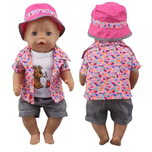2021 New Fashion Suit Wear For 43cm Born Baby Doll 17 Inch Reborn Babies Dolls Clothes
