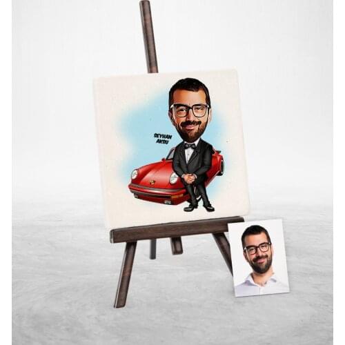 Personalized Boss Cartoon Şovaleli Natural Stone-1