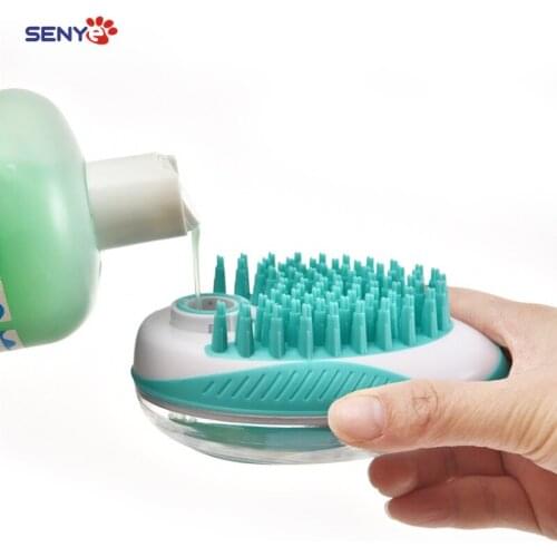 Pet Dog Washing Bathing Comb Soft Silicone Pet SPA Massage Brush Dogs Cats Shower Pet Hair Grooming Cmob Pet Dog Cleaning Tool