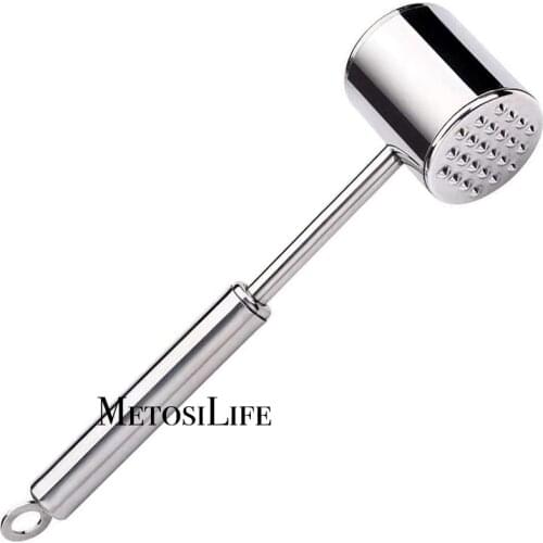 Dishwasher Safe Meat Tenderizer, 304 Stainless Steel Heavy Duty Meat Hammer Softener for Tenderizing Steak, Beef, Chicken, Lamb