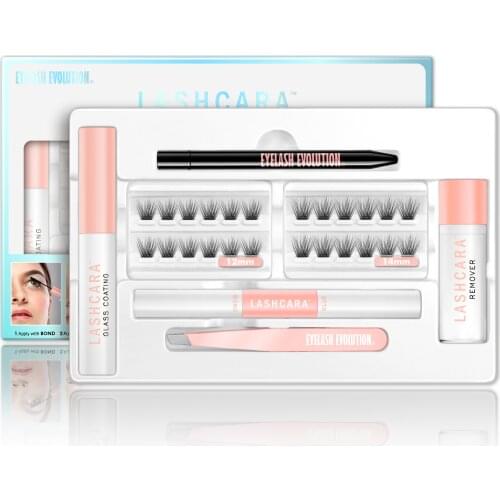 EASITENSION Cluster Lashes Segment DIY Eyelash Extension Individual Eyelash Bundles 3d Makeup Premium Mink Eyelashes Set