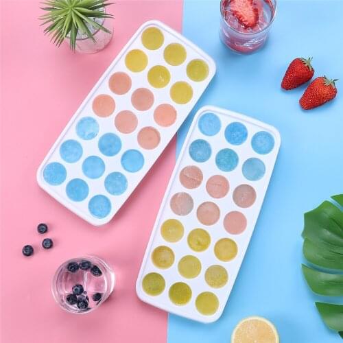 Silicone Ice Cream Mold DIY Homemade Ice Molds Freezer Juice 14/21 Cell Ice Cube Tray Popsicle Barrel Maker Mould Tool