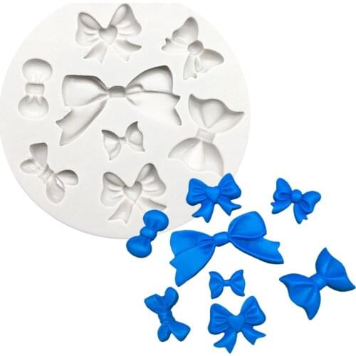Bowknot Silicone Sugarcraft Chocolate Cupcake Baking Mold Resin Tools Fondant Cake Decorating Tools