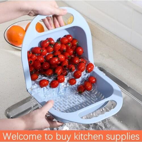 Foldable drain basket colander fruit and vegetable washing basket filter foldable drain with handle kitchen storage tool