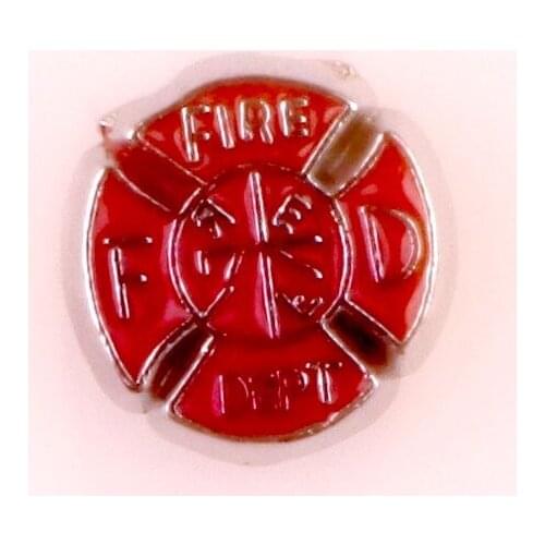20Pcs/Lot Red Fire Department Fire Fighter Floating Charms Handmade Glass Memory Locket Necklaces Jewelry Wholesale F829