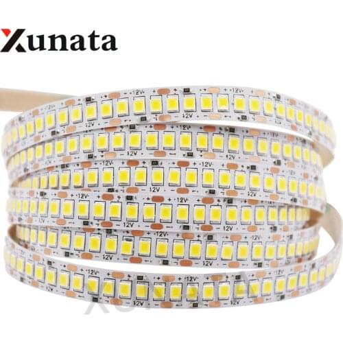 Super Bright 2835 LED Strip 1200Leds Led Light Strips 5m DC12V Non Waterproof LED Lights 24V 240Leds/m Neon Tape Home Decor