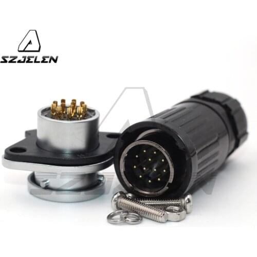 SZJELEN HP20 series 12 pin waterproof LED Light Power Aviation Automotive Plug&socket Male and Female cable connectors