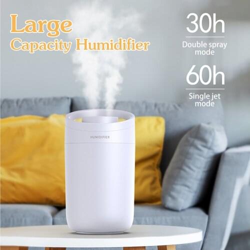 3.0l Dual Mist Ultrasonic Aroma Diffuser Usb Air Humidifier With Led Lights Mist Maker Mini Home Air Purifier Large Capacity#db4