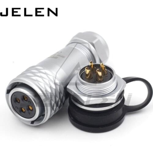 WEIPU SF2010/SF2012 4Pin IP68 Connector,Waterproof Panel mount Connectors,Circular Cable Connector 4Pin Plug Socket