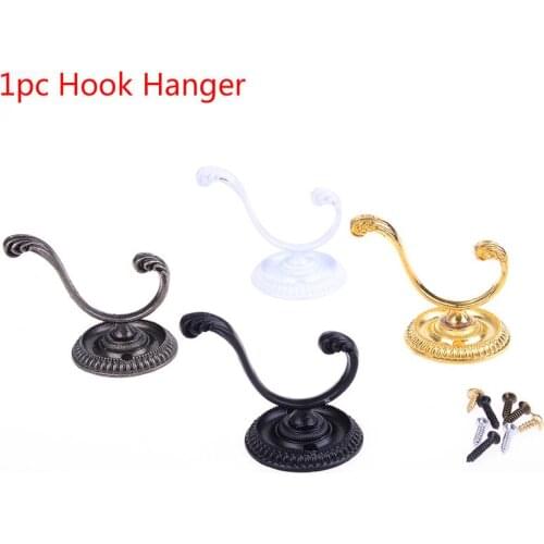 Vintage Style Design Double Hook Hanger Holder Retro Wall Mounted Round Base For Coat/Hat/Clothes/Robe/Towel Hook Heavy Duty