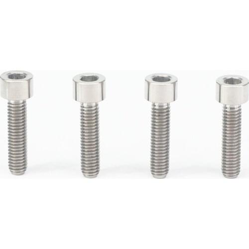 LOT 4 M6 x 25mm Original Color TC4 GR5 Titanium Alloy Allen Hex Screw Column Head Bolts For Bicycle