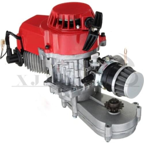 2 Stroke Pull Start Engine 25H Sprocket Motor Transmission Air Filter For 49cc Mini Pocket Pit Quad Dirt Bike ATV 4 Wheel