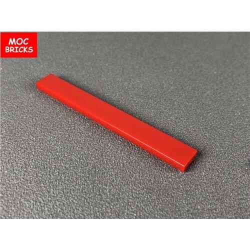50pcs/lot MOC Bricks Red Tile 1X8 fit with 4162 DIY Action figure Educational Building Blocks Toys for children gifts Dolls