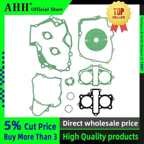 AHH Motorcycle Complete Engine Gasket Cylinder Cover Bottom Overhaul Pad Gasket Set Stator Set For HONDA CA250 CA 250 Accessorie