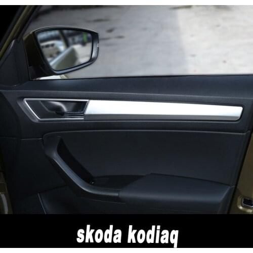 Car Door Handle Bowl Frame Board Cover Trim Decoration for Skoda Kodiaq 2017 2018 2019 2020 2021 Interior Accessories Auto