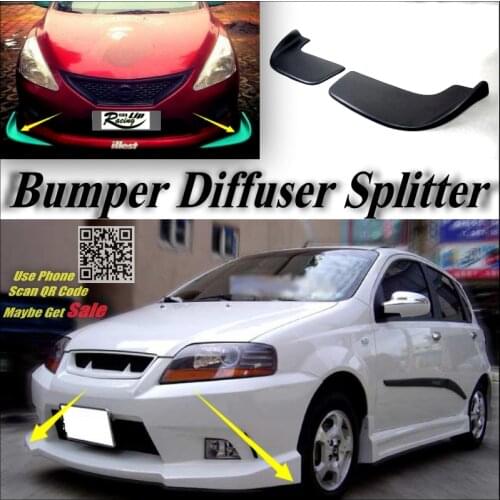 Car Splitter Diffuser Bumper Canard Lip For Chevrolet Kalos Lova Tuning Body Kit / Front Deflector Car Chin Fin Flap Change