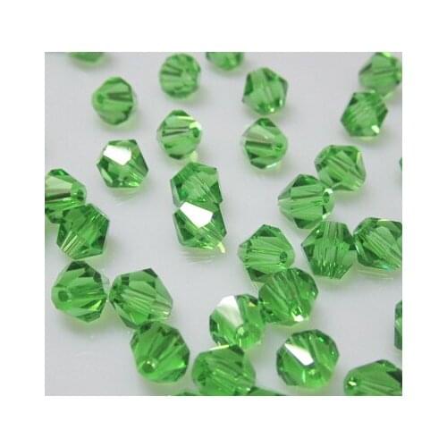 Free Shipping, 288pcs/Lot 6mm Green color Chinese Top Quality Crystal Bicone Beads