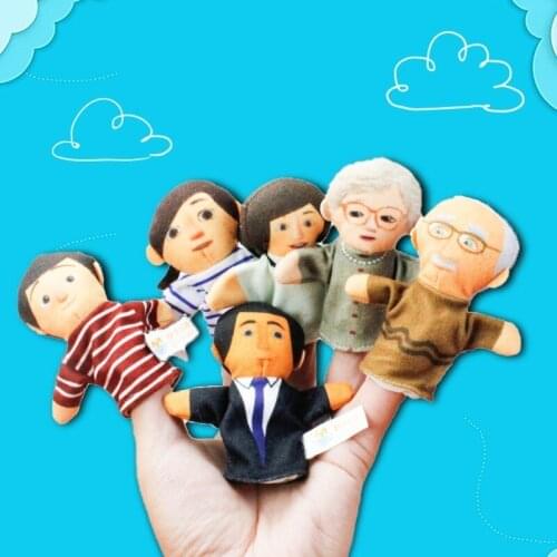Child Mini Family Finger Doll Baby Cartoon Plush Toys Preschool Education Play House Tell A Story Props Puzzle Game Kids Gifts