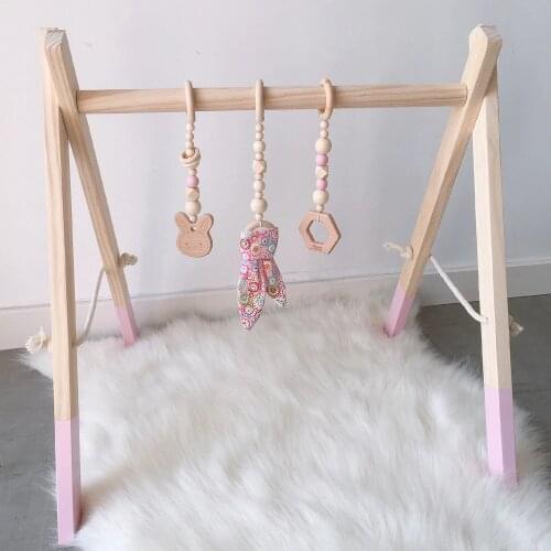 Baby Wooden Play Gym DIY Foldable Activity Frame Kids Room Decor Educational Toys Clothes Rack ​Nordic Newborn Photography