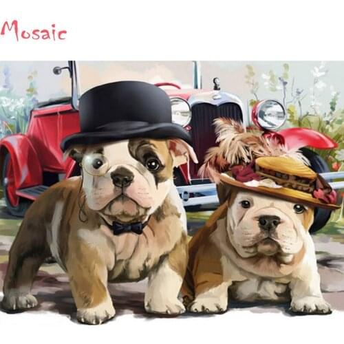 DIY Diamond Painting Labrador Retriever dog Full Round/Square Mosaic Diamond Embroidery animal Cross Stitch Sticker Home Decor