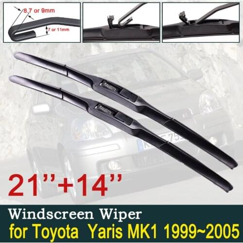 For Toyota Yaris 1999~2005 MK1 Car Wiper Blades Front Window Windscreen Wipers Blades Car Accessories 2000 2001 2002 2003 2004