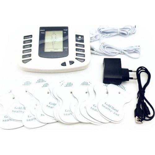 Electric Massage Slimming Full Body Relax Electronic Pulse Massager Muscle Stimulator Tens Unit + 16 Electrode Sticker Pads