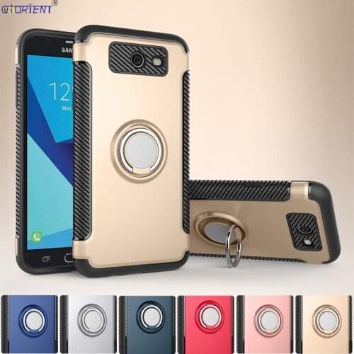 Hybrid Shockproof Case For Samsung Galaxy J7 Perx V Prime 2017 Wide 2 Stand Ring Holder Phone Cover SM-J727S J727P Bumper Case