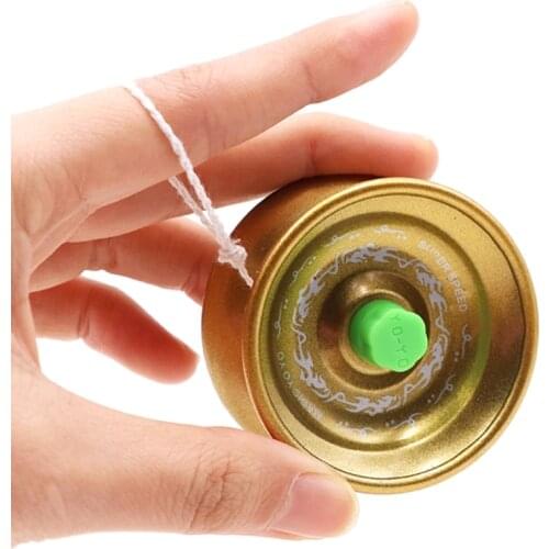 Game Ball Interactive Montessori Stimulation Alloy Tribute Yo Yo Ball Toy with String Early Educational Toy for Kids