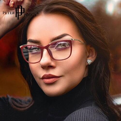 Vintage Metal Irregular Glasses Frame Women Fashion Computer Transparent Round Glasses Anti Bule Light Decorative Clear Eyewear