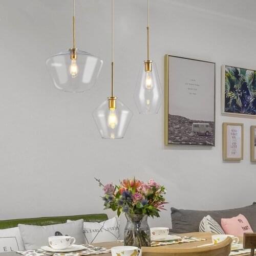 Kitchen Pendant Light Bedroom Glass Lighting Study Modern Ceiling Lamp Bar Contemporary Lights Home Indoor Lights Bulb For Free