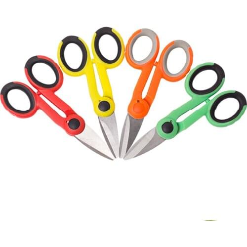 Mini wire shears scissors Multifunctional rubber handles electric scissors cable scissors hand tools Color