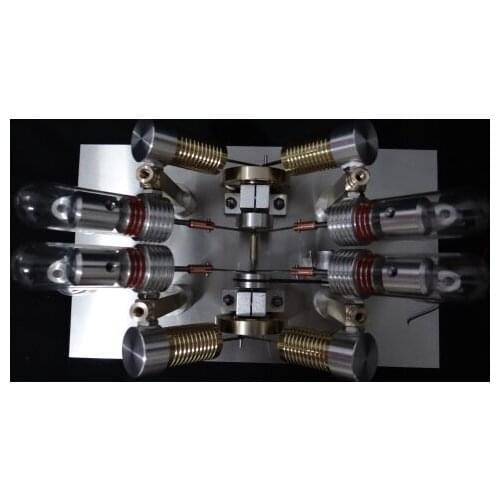 V4 Stirling engine model vacuum engine model birthday gift DIY steam engine model