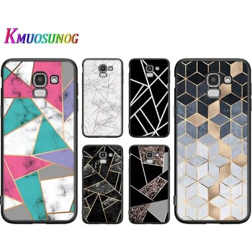 Marble Geometric For Samsung Galaxy J8 J7 J6 J5 J4 J3 J530 j730 Duo Core EU Prime Star 2018 2017 2016 Phone Case