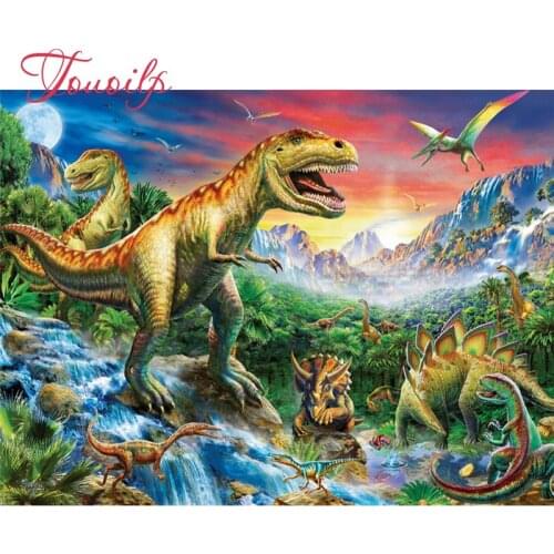 DIY 5D Diamond Painting Cross Stitch dinosaur Animal Mosaic Kit Handmade Rhinestones Paste diamond Embroidery Home Decor