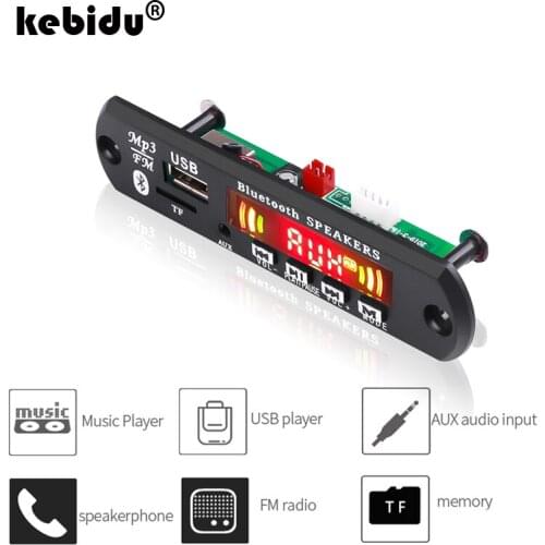 Bluetooth Decoder Board Recording Wireless Module MP3 WMA WAV AUX 3.5MM Car Audio with Mic USB TF FM Decoder Board With Remote