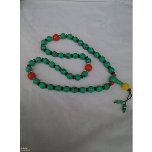 Rare old Tibet turquoise necklace, free shipping