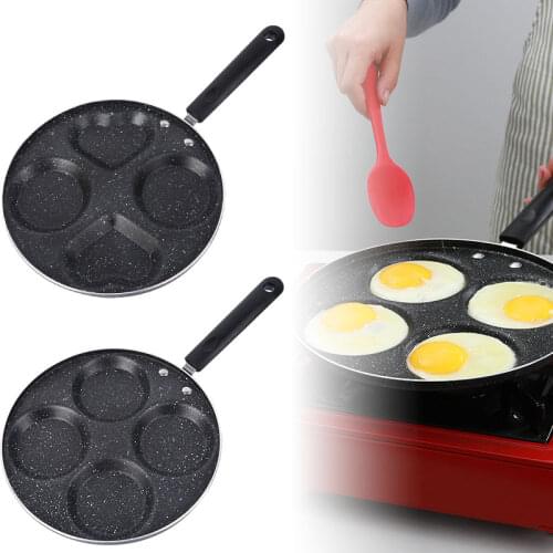 Four-hole Frying Pan Non-stick Cookware For Kitchen Egg Pancake Steak Pan Cooking Egg Ham Pans Breakfast Maker