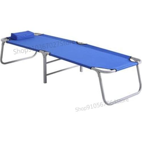 Reinforced Folding Bed Single Nap Bed Sleeping Chair Office Simple Marching Lunch Bed Portable Simple Nursing Bed