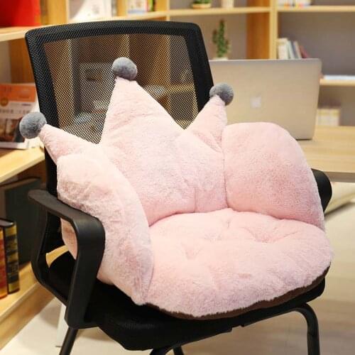 Thickened Chairs Seat Mattress Cushion Seat Home Furniture Protector Case Crown Design Office Armchair Pillows