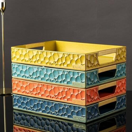 Nordic Art Resin Vintage Jewelry Key Cosmetic Storage Tray Home Light Luxury Drinking Cup Fruit Wedding Tea Tray Home Decoration