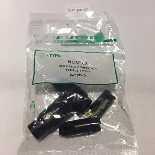 10 PCS/lot for NEUTiR NC3FXX Female A set of 3 pin XLR Connector Black hi quality