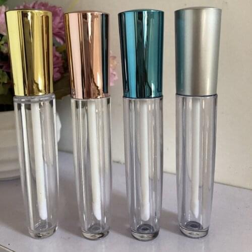 100pcs 5ml Lip Gloss Tubes with Wand Rubber Stopper, Refillable Lip Gloss Containers, Empty Lip Gloss Dispenser Bottles