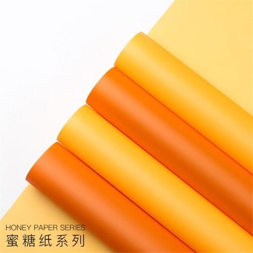 20pcs Half Transparent Monochrome Flower Wrapping Paper Bouquet Material Mist Waterproof Florist Art Hansu Wrapped Flower Paper