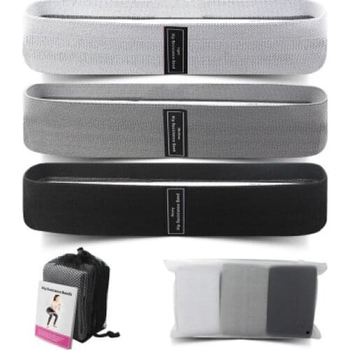 3pcs Resistance Bands Anti-Slip Squats Fitness Hip Loop Yoga Training Braided Elastic Fitness Bands Gym Sport Fitness Equipment