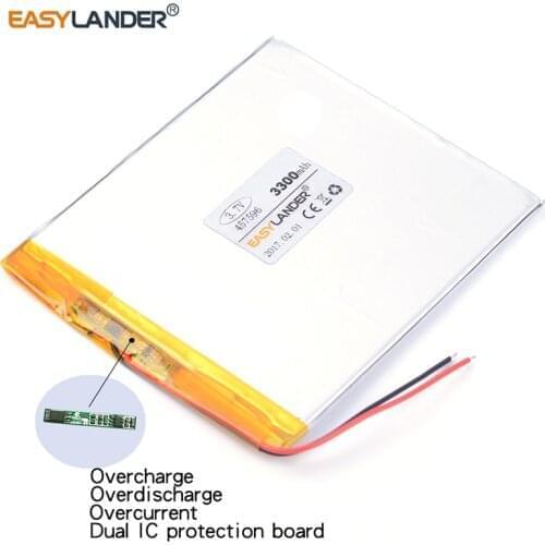 457596 3.7V 3300mAh Rechargeable Li-Polymer Li-ion Battery For 7 inch 8 inch 9inch Tablet PCs power bank Real capacity 457496